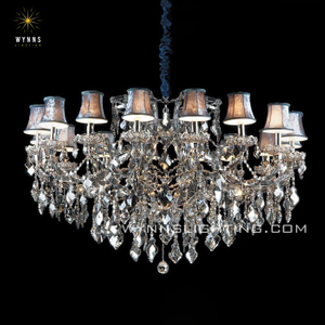 16 Arms Large Classical Pendant Lighting Crystal Chandelier Light for Indoor Home Villa Hotel Restaurant Decoration